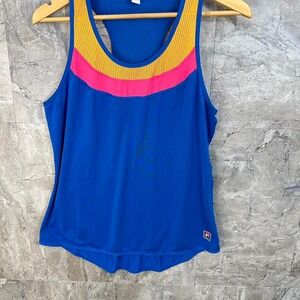 Fila blue sportswear tank top Woman's‎ Size Large  #yogalife